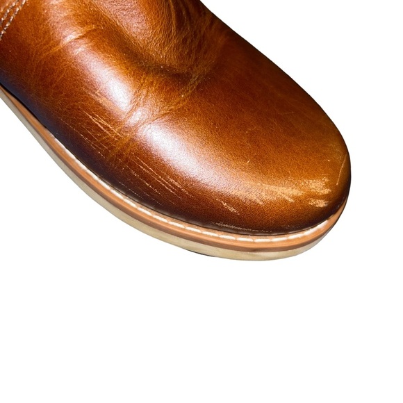 Kid girls Elephantito Double Buckle Leather Tan boots youth size 3 booties - Picture 6 of 8